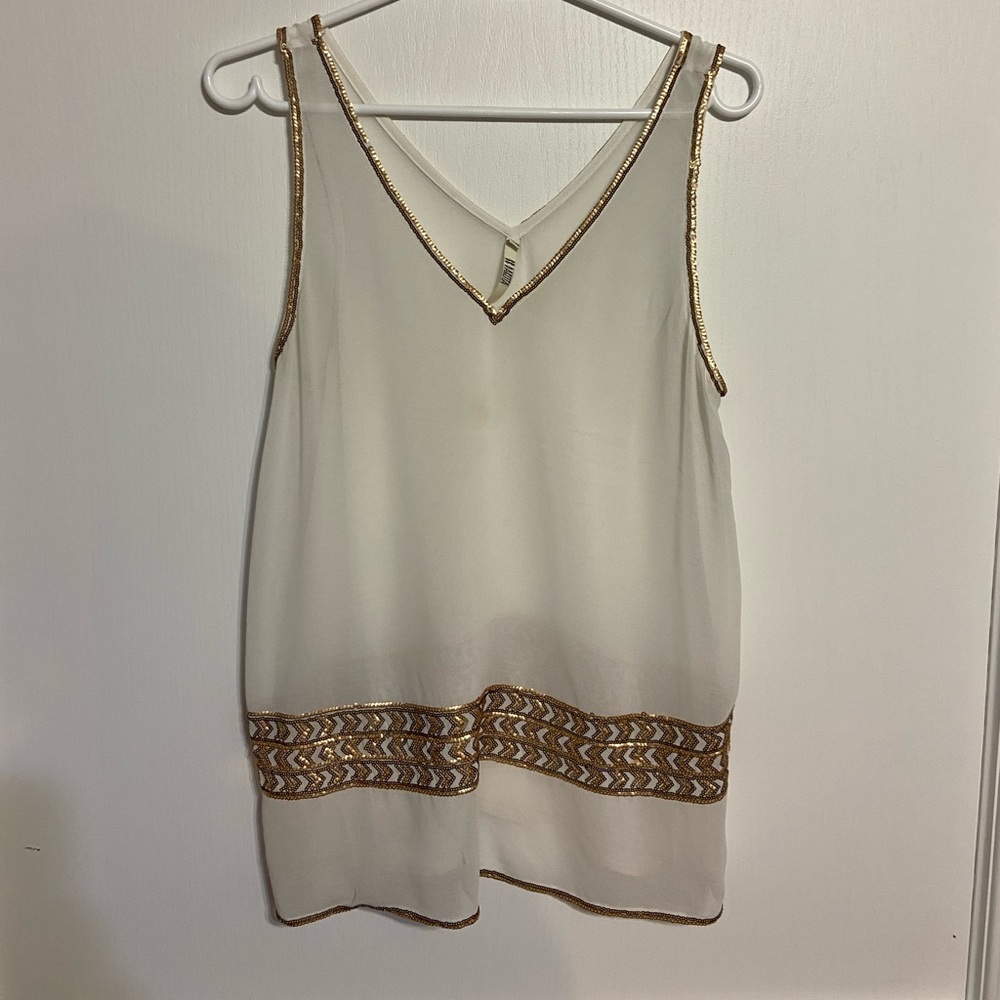BB Dakota sheer sequins top.